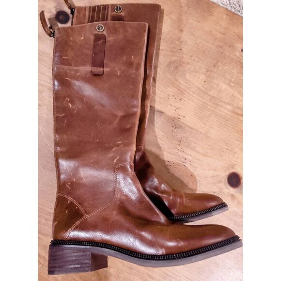 FRANCO SARTO BROWN LEATHER BECKY BOOT - Picture 7 of 10